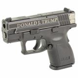 XD, Semi-automatic, Striker Fired, Sub-Compact, 9MM Pistol, 3" Barrel, Polymer Frame, Trump Engraved Slide With Black Frame, Fixed Sights, 1-16 Round Mag, 1-13 Round Mag With Grip Extension XDD9801HC2TRUMPSCT
