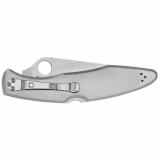 Police, 4.125" Folding Knife, Clip Point, Combo Edge, VG10/Satin, Stainless, Circle Thumb Hole/Pocket Clip C07PS