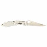 Police, 4.125" Folding Knife, Clip Point, Plain Edge, VG10/Satin, Stainless, Circle Thumb Hole/Pocket Clip C07P