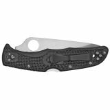 Endura4, Lightweight, 3.938" Folding Knife, Clip Point, Plain Edge, VG10/Satin, Black FRN, Circle Thumb Hole/Pocket Clip C10PBK