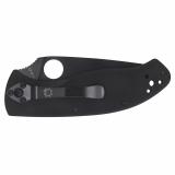 Tenacious, Folding Knife, 3.438" Blade, Combo Edge, VG10/Black Finish, Black G10 Frame, Circle Thumb Hole/Pocket Clip C122GBBKPS