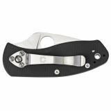 Ambitious G-10, 2.25" Folding Knife, Drop Point, Plain Edge, 8Cr13MoV/Satin, Black G10, Circle Thumb Hole/Pocket Clip C148GP