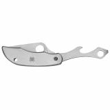 ClipiTool, Folding Knife, 8Cr13MoV, Plain, BottleOpener & Screwdriver, Circle Thumb Hole/Pocket Clip, 2", Stainless, Box C175P
