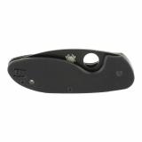 Efficient, Folding Knife, 8Cr13MoV, Plain, Drop Point, Black Blade, Circle Thumb Hole/Pocket Clip, 3", Blk G10 C216GPBBK