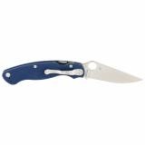 Military 2, Folding Knife, 4" Drop Point Blade, CPM SPY27 Blade, 9.51" Overall Length, Compression Lock, Satin Finish, Silver Blade, Blue Handle C36GPCBL2