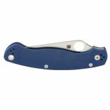 Military 2, Folding Knife, 4" Drop Point Blade, CPM SPY27 Blade, 9.51" Overall Length, Compression Lock, Satin Finish, Silver Blade, Blue Handle C36GPCBL2
