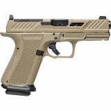 MR920, 9mm, FDE Frame, Elite Slide Optic FDE, Spiral Unthreaded Barrel Black, SS Rod, Grn Trit