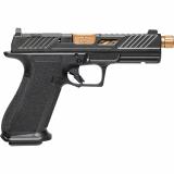 DR920, 9mm, Black Frame, Elite Slide Optic Black, Spiral Threaded Barrel Bronze, SS Rod, Grn Trit