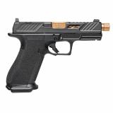XR920 Elite, Striker Fired, Semi-automatic Pistol, Full Size, 9mm, 4.5" Threaded Bronze Spiral Fluted Barrel, Polymer Frame, Nitride Finish, Black, Front Night Sight, Trigger Safety, 17 Rounds, Includes 2 Magazines, Optics Kit, Grip Kit, Attache Case, Ma