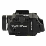 Streamlight TLR-8 Sub, White LED with Red Laser, For 1913 Short Models, 500 Lumens, Anodized Finish, Black, Includes (1) CR123a Battery, Low and High Switches 69418