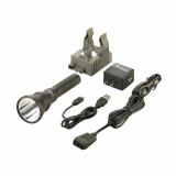 Strion LED HP Rechargeable Flashlight With AC/DC Charger and One Holder