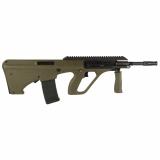 AUG A3 M2 NATO, Semi-automatic Rifle, 556NATO/223 Remington, 16" Barrel, Folding Charging Handle, Ambidextrous QD, Synthetic Stock, Extended Rail, Matte Finish, Green, 30 Rounds AUGM2GRNNATOEXT