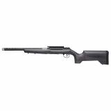 A Series Timberlite, Semi-automatic Rifle, 22 LR, 18" Carbon Fiber Wrapped Barrel, Threaded 1/2x28,  Matte Finish, Black, Carbon Wood Laminate Gray Stock, Savage AccuTrigger, 0 MOA Picatinny Rail, 10 Rounds, 1 Magazine 47255