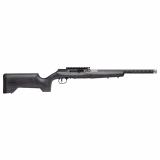A Series Timberlite, Semi-automatic Rifle, 22 LR, 18" Carbon Fiber Wrapped Barrel, Threaded 1/2x28,  Matte Finish, Black, Carbon Wood Laminate Gray Stock, Savage AccuTrigger, 0 MOA Picatinny Rail, 10 Rounds, 1 Magazine 47255