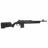 110 Magpul Scout, Bolt Action Rifle, 308 Winchester, 16.5" Barrel, Muzzle Brake, Matte Finish, Black, Magpul Hunter Stock, Picatinny Rail with Rear Peep Sight, Adjustable Front Sight, Savage AccuTrigger, 10 Rounds, 1 AICS Magazine 58173