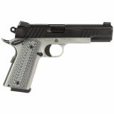1911, Full Size, 45 ACP, 5" Barrel, G10 Grips, Melonite Finish, Silver Frame, Black Slide, Night Sights, Manual Safety, 8 Rounds, 2 Magazines 67201