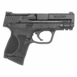 M&P 2.0, Striker Fired, Sub-Compact Frame, 9MM, 3.6" Barrel, Polymer Frame, 12Rd, 2 Mags, Stainless Slide and Barrel With Black Armornite Finish, Thumb Safety, 3 Dot Sights 12482