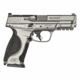 M&P9 2.0 Metal | 9MM, 4.25" Barrel, Cerakote Finish, Tungsten Gray, Fixed Sights, Non-Manual Safety, Interchangeable Grip Inserts, Optics Ready, 17 Rounds, 2 Magazines 13194 Striker Fired, Semi-automatic, Aluminum Frame Pistol, Compact