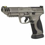M&P 2.0 Competitor |9MM, 5" Barrel, Cerakote Finish, Tungsten Gray Stainless Steel Frame + Slide, Armornite Finish Barrel, Optics Ready, Non-Manual Safety, Fiber Optic Front Sight, 17 Round Magazines