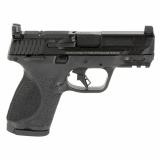 M&P 2.0, Striker Fired, Semi-automatic, Polymer Frame Pistol, Compact, 9MM, 3.6" Barrel, Armornite Finish, Black, Optic Height Sights, Optics Ready, Thumb Safety, Flat Face Trigger with Integrated Trigger Safety, 15 Rounds, 2 Magazines, Includes Four Int