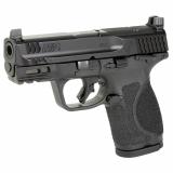 M&P 2.0, Striker Fired, Semi-automatic, Polymer Frame Pistol, Compact, 9MM, 3.6" Barrel, Armornite Finish, Black, Optic Height Sights, Optics Ready, Thumb Safety, Flat Face Trigger with Integrated Trigger Safety, 15 Rounds, 2 Magazines, Includes Four Int