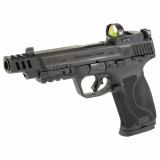 M&P M2.0, Striker Fired, Semi-automatic, Polymer Frame Pistol, Full Size, 10MM, 5.6" Barrel, Ported Slide, Armornite Finish, Black, Optic Height Night Sights, Manual Thumb Safety, 15 Rounds, 2 Magazines, Includes Vortex Venom Red Dot 13970
