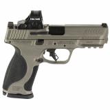 M&P9 M2.0 Metal, Striker Fired, Semi-automatic, Metal Frame Pistol, Full Size, 9MM, 4.25" Barrel, Cerakote Finish, Tungsten Gray, Three Dot Sights, 17 Rounds, 2 Magazines, Includes Holosun HS407C X2 Red Dot Optic 13971