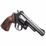Model 19 Classic, Double Action/Single Action, Metal Frame Revolver, K-Frame, 357 Magnum/38 Special +P, 4.25" Barrel, Carbon Steel Frame, Blue Finish, Wood Grips, Red Ramp Front Sight, Adjustable Rear Sight, 6 Rounds, No Internal Lock 14046