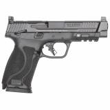 M&P M2.0, Striker Fired, Semi-automatic, Polymer Frame Pistol, Full Size, 10MM, 4.6" Barrel, Armornite Finish, Black, Optic Height White 3 Dot Sights, Thumb Safety, 10 Rounds, Optics Ready Slide, 2 Magazines 14091