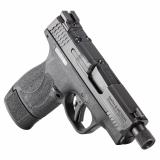 M&P9 Shield Plus, Striker Fired, Semi-automatic, Polymer Framed Pistol, Micro-Compact, 9MM, 3.7" Barrel, Threaded 1/2X28, Armornite Finish, Black, Front Night Sight, Blacked Out Rear Sight, No Manual Safety, Optics Ready, 3 Magazines, (1)-10 Round, (1)-1