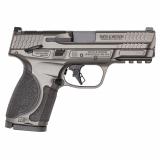 M&P M2.0 Metal, Semi-automatic, Striker Fired, Aluminum Frame Pistol, Compact, 9MM, 4" Barrel, Optic Ready, Manual Safety, Tungsten Gray Cerakote Finish, Gray, 15 Rounds, 2 Magazines 14103