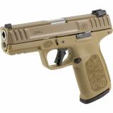 SD9 2.0, Striker Fired, Semi-Automatic, Polymer Frame Pistol, Full Size, 9MM, 4" Barrel, Cerakote Finish, Flat Dark Earth, White Dot Sights, Flat Face Trigger, 16 Rounds, 1 Magazine, Includes SurefireEP3 Ear Protection 14371