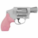 Model 642 Centennial Airweight .38 Special +P 1.875 Inch Barrel Matte Stainless Finish Double Action Pink Grips 5 Round
