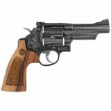 Model 29 Machine Engraved |44 Magnum, 4" Barrel, Carbon Frame, Blue Finish, Wood Grips, Red Ramp/White Outline, 6Rd 150783 Double Action, N-Frame
