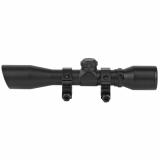 Compact Shotgun Scope 4x32mm Diamond Reticle Matte Black Finish and Weaver-Style Rings