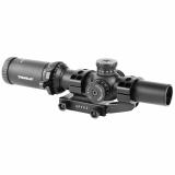 Omnia Riflescope 1-4x24mm Illuminated All-Purpose Tactical Reticle Matte Black Finish Includes Mount 30mm