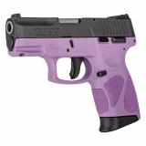 G2C2C, Double Action Only, Compact Pistol, 9MM , 3.2" Barrel, Polymer Frame, Light Purple Polymer Frame, Blue Slide, Adjustable Sights, 12Rd, 2 Magazines 1-G2C931-12LP