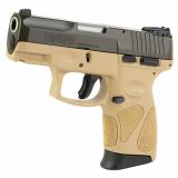 G2C, Striker Fire, Semi-automatic, Polymer Frame Pistol, Compact, 9MM, 3.2" Barrel, Matte Finish, Moss Green / Tan, Adjustable Sights, Manual Thumb Safety, 12 Rounds, 2 Magazines 1-G2C93B-12T