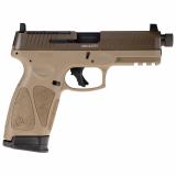 G3 Tactical, Striker Fired, Semi-automatic, Polymer Frame Pistol, Full Size, 9MM, 4.5" Threaded Barrel, Cerakote Finish, Patriot Brown Slide, Tan Frame, Fixed Steel Suppressor Height Front And Rear Sights, TORO Optics Ready System, 17 Rounds, 2 Magazines