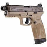 G3 Tactical, Striker Fired, Semi-automatic, Polymer Frame Pistol, Full Size, 9MM, 4.5" Threaded Barrel, Cerakote Finish, Patriot Brown Slide, Tan Frame, Fixed Steel Suppressor Height Front And Rear Sights, TORO Optics Ready System, 17 Rounds, 2 Magazines