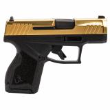 GX4, Striker Fired, Semi-automatic, Polymer Frame Pistol, Compact, 9MM, 3" Barrel, Matte Finish, Black Frame, Gold PVD Slide, Adjustable Sights, (1)-11 and (1)-13 Round Magazine 1-GX4M931-G