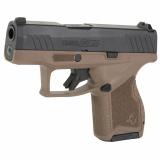 GX4, Semi-automatic, Striker Fired, Compact, Polymer Frame Pistol, 9MM, 3" Barrel, Brown Frame, Black Slide, Fixed Steel Front Sight, Drift-Adjustable Steel Rear Sight w/ Serrated Ramp, Two Backstrap Options, 2-11 Round Magazines 1-GX4M931B