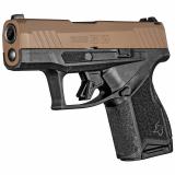 GX4, Striker Fired, Semi-automatic, Polymer Frame Pistol, Compact, 9MM, 3" Barrel with DLC Finish, Troy Coyote Ceralpte Finish Slide, Fixed Steel Front Sight, Drift-Adjustable Steel Rear Sight w/ Serrated Ramp, Two Backstrap Options, 11 Rounds, 2 Magazin