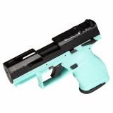 TX22 Compact, Striker Fired, Semi-automatic, Polymer Framed Pistol, 22 LR, 3.6" Threaded Barrel, Matte Finish, Black Slide, Cyan Frame, Ramp Front/Adjustable Rear, 13 Rounds, 2 Magazines, Manual Safetyable Rear, Matte 1-TX22131C