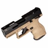 TX22 Compact, Striker Fired, Semi-automatic, Polymer Framed Pistol, 22 LR, 3.6" Threaded Barrel, Matte Finish, Black Slide, Flat Dark Earth Frame, Ramp Front/Adjustable Rear, 13 Rounds, 2 Magazines, Manual Safety 1-TX22131F