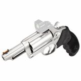Judge T.O.R.O., Double Action, Stainless Steel Frame Revolver, Compact, 2.5" 410 Bore/.45 Long Colt, 3" Barrel, Fiber Optic Front Sight, Optics Ready, Rubber Grips, Matte Finish, Silver, 5 Rounds 2-4410P39T