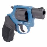 Model 856, Double Action, Metal Frame Revolver, Small Frame, 38 Special, 2" Barrel, Steel, Matte Finish, Sky Blue and Black, Rubber Grips, Fixed Sights, 6 Rounds 2-85621ULC23