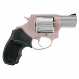 Model 856, Double Action, Metal Frame Revolver, Small Frame, 38 Special, 2" Barrel, Steel, Matte Finish, Rose Gold and Stainless Steel, Rubber Grips, Fixed Sights, 6 Rounds 2-85629ULC28