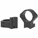 Light Weight Ring/Base Combo, 30mm High, Black Finish, Alloy, Fits Savage Round Receiver w/ Accutrigger, A17, A22, Remington 783, Ruger American ShortAction, Stiller Predator, Stevens 200, Thompson Center Venture, Compass 750725