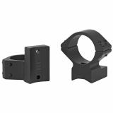 Light Weight Ring/Base Combo, 1" Med, Black Finish, Alloy, Fits Savage Round Receiver w/ Accutrigger, A17, A22, Remington 783, Ruger American Short Action, Stiller Predator, Stevens 200, Thompson Center Venture, Compass 940725